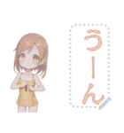 女の子 メッセージスタンプ 02（個別スタンプ：21）