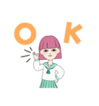 カンナムスタイル韓流女子（個別スタンプ：1）
