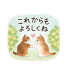 毎日・水彩タッチ☆猫たちのスタンプ（個別スタンプ：7）