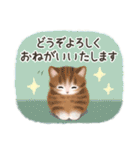 毎日・水彩タッチ☆猫たちのスタンプ（個別スタンプ：8）