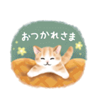 毎日・水彩タッチ☆猫たちのスタンプ（個別スタンプ：9）