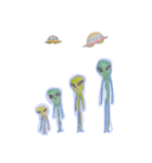 恐竜と宇宙人（個別スタンプ：2）