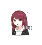 女の子による女の子のスタンプ（個別スタンプ：3）