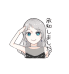 女の子による女の子のスタンプ（個別スタンプ：6）