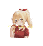 ちょいクールな金髪女子（個別スタンプ：7）