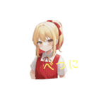 ちょいクールな金髪女子（個別スタンプ：11）