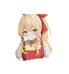ちょいクールな金髪女子（個別スタンプ：14）