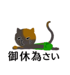 漢字を無理矢理使ってみた猫（個別スタンプ：19）