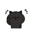 黒猫のデカ文字スタンプ（個別スタンプ：31）
