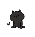 黒猫のデカ文字スタンプ（個別スタンプ：32）