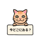 サバ猫⭐︎ミケ猫⭐︎アメショ（茶）日常使い（個別スタンプ：21）