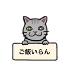 サバ猫⭐︎ミケ猫⭐︎アメショ（茶）日常使い（個別スタンプ：37）