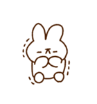 シンプルウサギのLINEスタンプ（個別スタンプ：13）