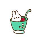 シンプルウサギのLINEスタンプ（個別スタンプ：14）