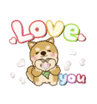柴犬 ちゃちゃ丸 33『LOVE』（個別スタンプ：22）