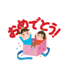 姉妹と猫のスタンプ（個別スタンプ：3）