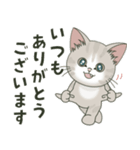 仔猫のぽんにゃん【敬語deあいさつ】（個別スタンプ：6）