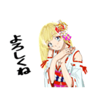 頑張る巫女お姉さんHG9（個別スタンプ：1）