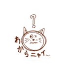 茶色いネコのスタンプ（個別スタンプ：10）