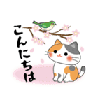 春ですね♪和風ねこスタンプ（個別スタンプ：3）