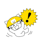 ねこヘルメットちゃんのあいさつスタンプ（個別スタンプ：11）