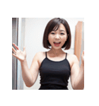 AIが描いた怒れる女性、笑える女性（個別スタンプ：24）