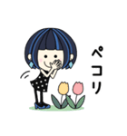 Happy Girl - 青×ショートボブ part3（個別スタンプ：6）