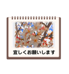 絵画のお花スタンプ仕事ビジネス日常挨拶（個別スタンプ：2）