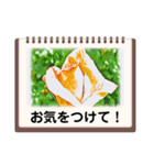 絵画のお花スタンプ仕事ビジネス日常挨拶（個別スタンプ：40）