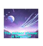 Moon  meteor shower  cat stickers 230418（個別スタンプ：1）