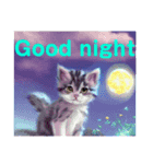 Moon  meteor shower  cat stickers 230418（個別スタンプ：4）