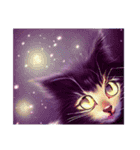 Moon  meteor shower  cat stickers 230418（個別スタンプ：7）