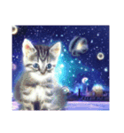 Moon  meteor shower  cat stickers 230418（個別スタンプ：10）