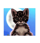 Moon  meteor shower  cat stickers 230418（個別スタンプ：13）