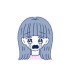 黄身子の女の子とうさちゃんスタンプ（個別スタンプ：2）