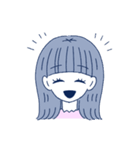 黄身子の女の子とうさちゃんスタンプ（個別スタンプ：3）