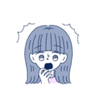 黄身子の女の子とうさちゃんスタンプ（個別スタンプ：4）