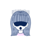黄身子の女の子とうさちゃんスタンプ（個別スタンプ：5）