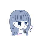 黄身子の女の子とうさちゃんスタンプ（個別スタンプ：14）