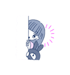 黄身子の女の子とうさちゃんスタンプ（個別スタンプ：17）