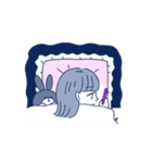 黄身子の女の子とうさちゃんスタンプ（個別スタンプ：22）