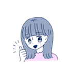 黄身子の女の子とうさちゃんスタンプ（個別スタンプ：28）