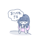 黄身子の女の子とうさちゃんスタンプ（個別スタンプ：31）