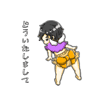 オシャレさくちゃん（個別スタンプ：3）
