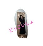 踊る黒髪大人女子（個別スタンプ：3）