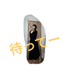 踊る黒髪大人女子（個別スタンプ：7）