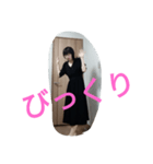踊る黒髪大人女子（個別スタンプ：8）