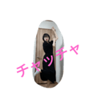 踊る黒髪大人女子（個別スタンプ：15）
