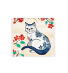 可愛い猫 絵手紙風（個別スタンプ：14）