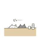 ねこの暮らし（白＆黒）（個別スタンプ：21）